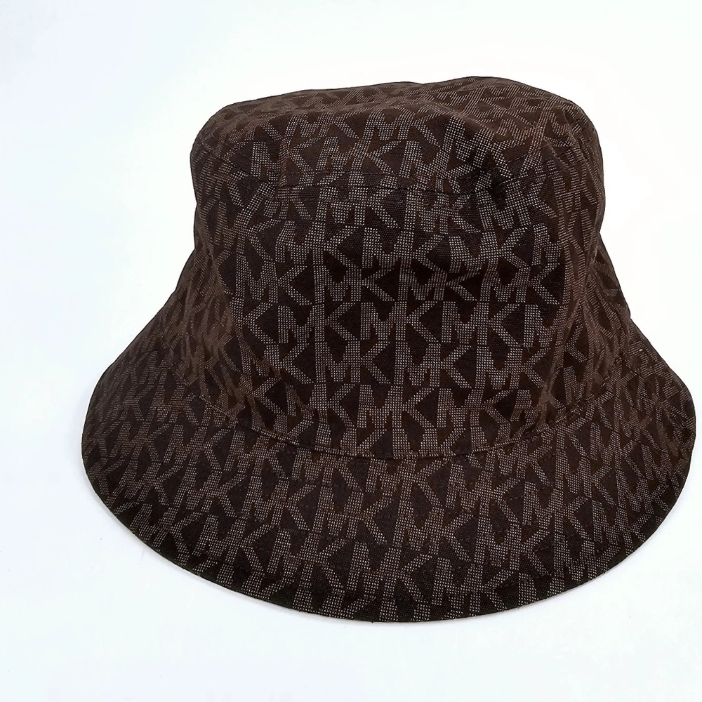 Michael Kors Brown Monogram Bucket Hat